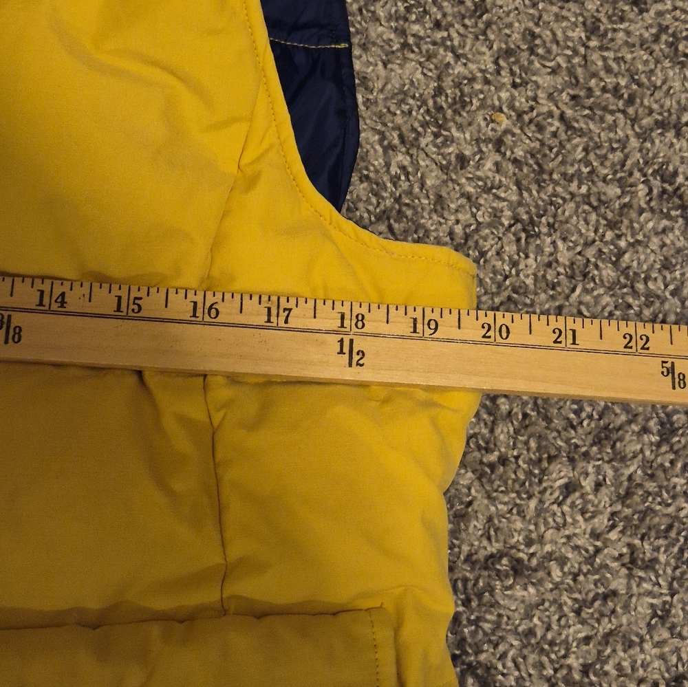 Women's s Lands End Quilted Puffer Vest - Yellow Large 12/14 - Picture 11 of 12